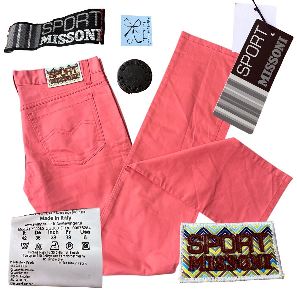 Missoni SPORT Cotton Blend Pants Sz 42/6 NWT